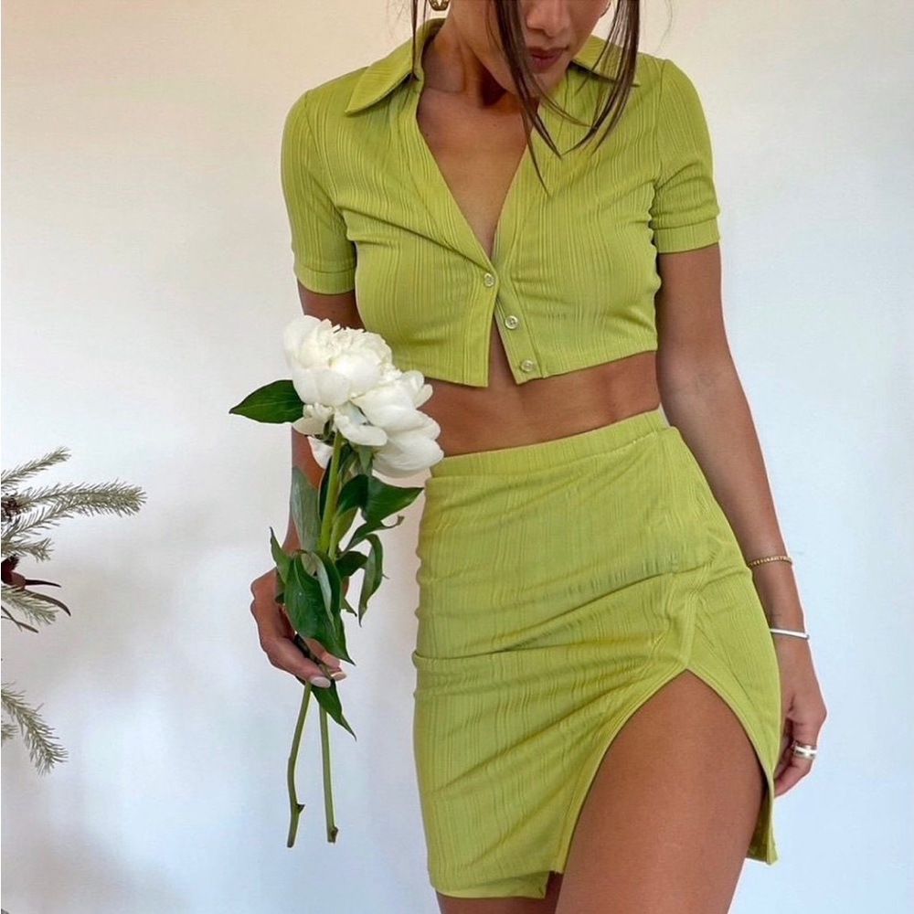 Cropped green set. Sold together